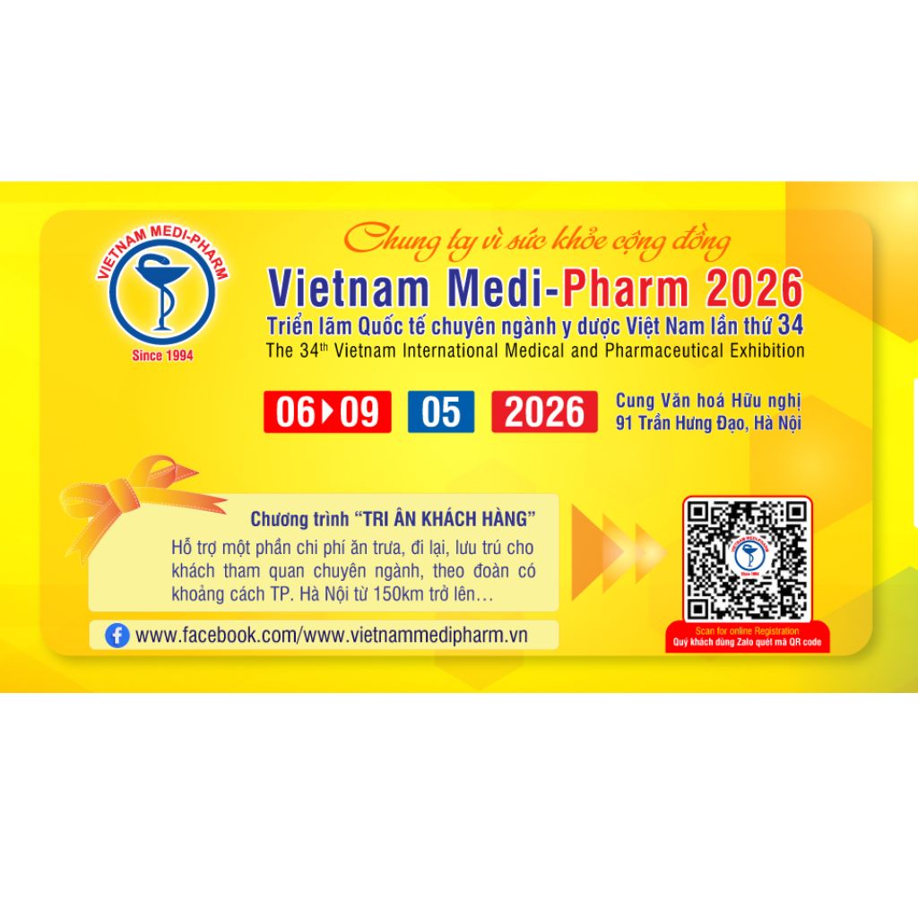 VIETNAM MEDIPHARM 2026 – Triển lãm Quốc tế chuyên ngành Y Dược Việt Nam lần thứ 34